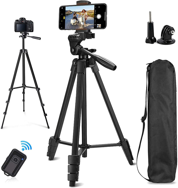 HIGH QUALITY CELL PHONE TRIPOD STAND WITH REMOTE FOR CAMERA AND PHONE